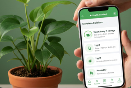 Personalized plant care tips shown after plant identification